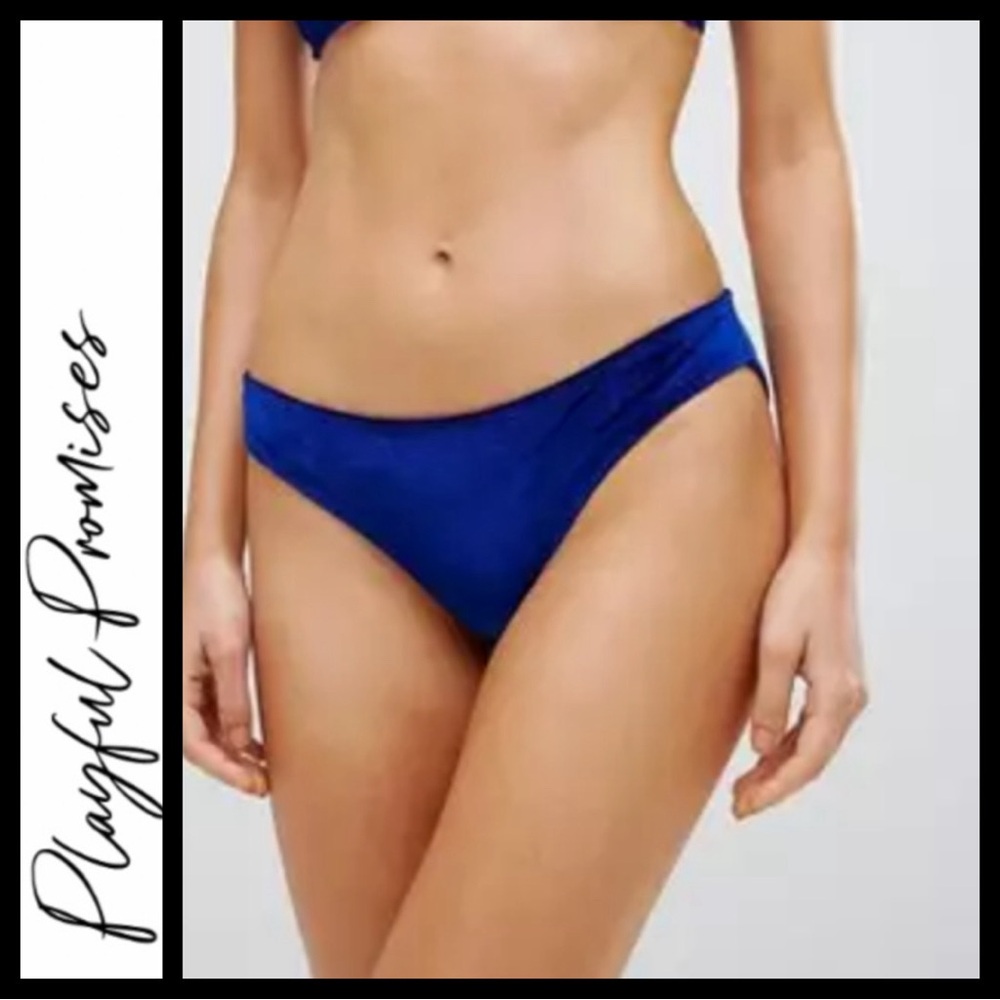 NWOT Asos Playful Promises Velvet Bikini Bottoms